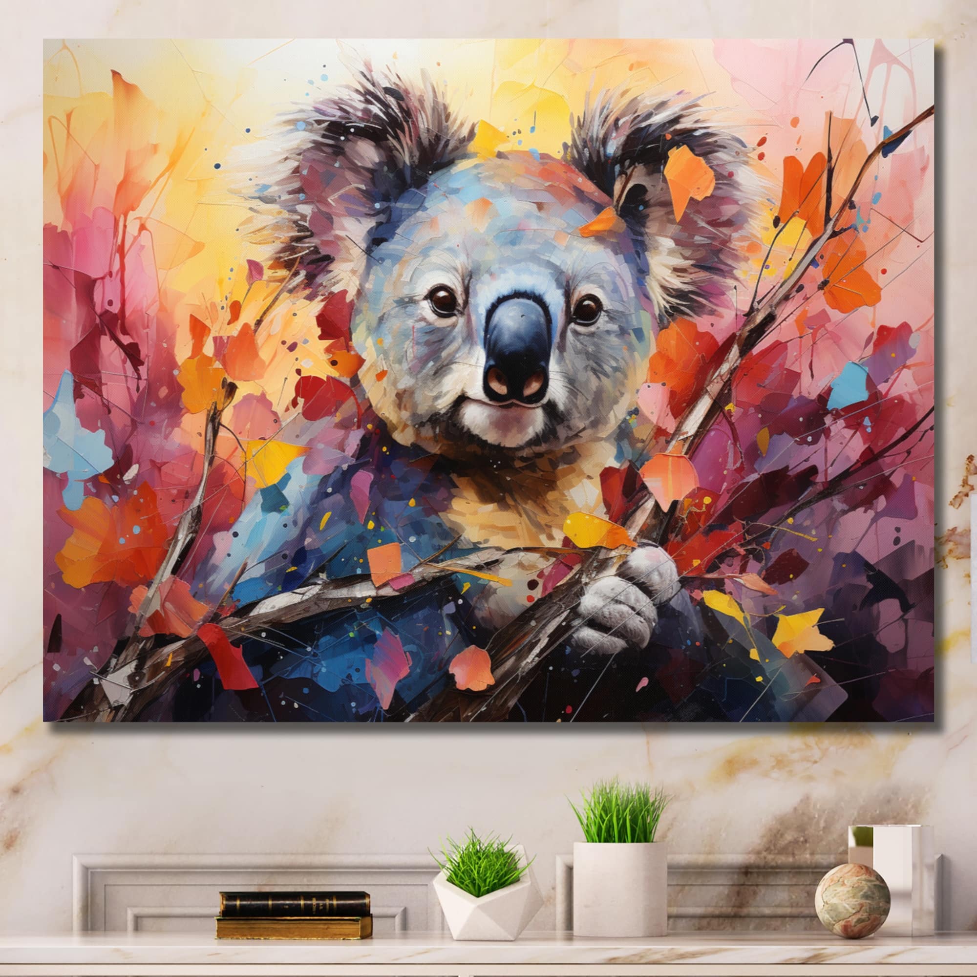 Designart "Koala Koalas Serenity Collage II" Animals Wall Art Living Room Bed Bath & Beyond
